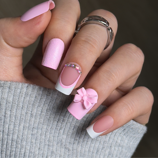 Gel-Press-On-Nägel, 16 Größen, 32-teiliges Set, XNPH1743-1