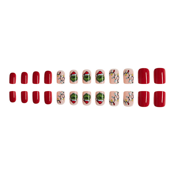 15 Größen - 30 Stück Acryl-Press-On-Nägel C212