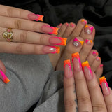 Tropical Blossom - Squoval Toenails
