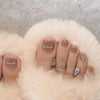 Press On Toe nails Set 24pcs/12 sizes XNT100