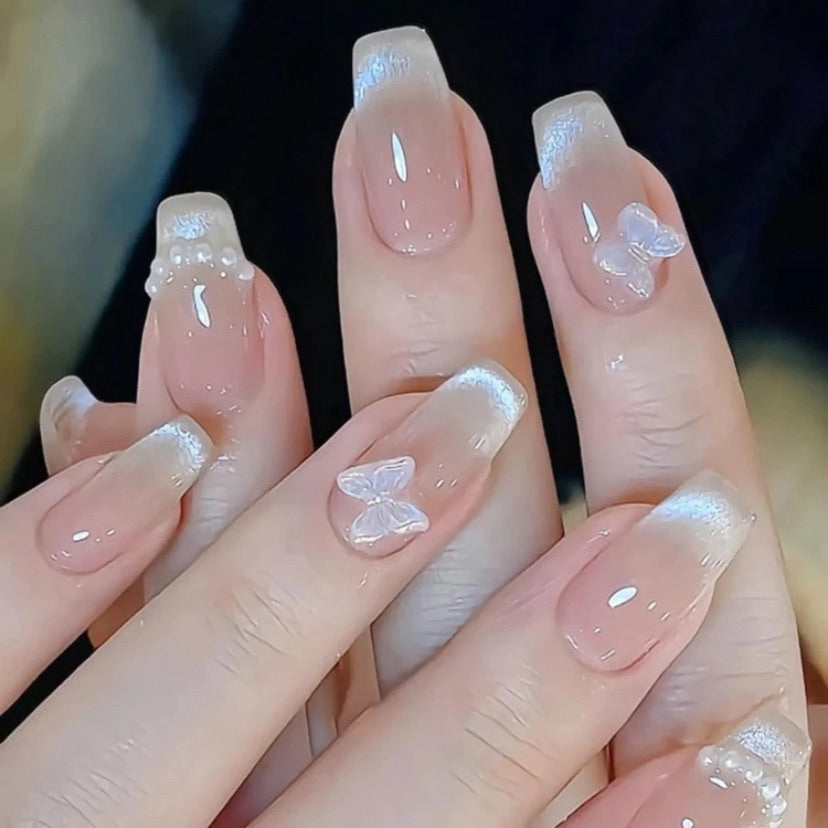 Nail Art Ideas Square Black Medium Glossy Press On Nails CurvLife