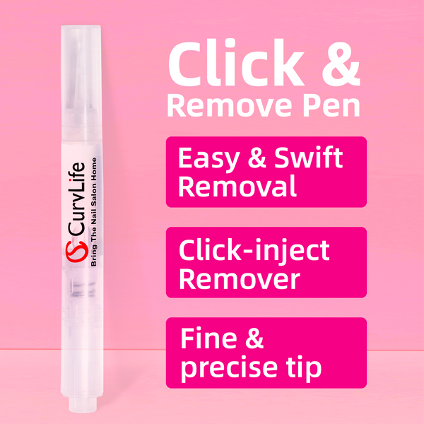 Curvlife Click & Remove Pen für multifunktionalen 5 ml Press-on-Nagelkleber