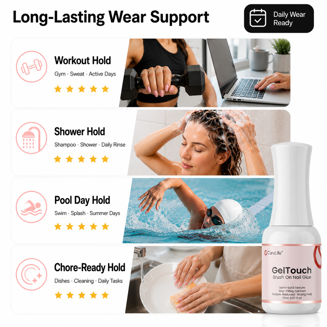Gel Touch Brush-On Nail Glue