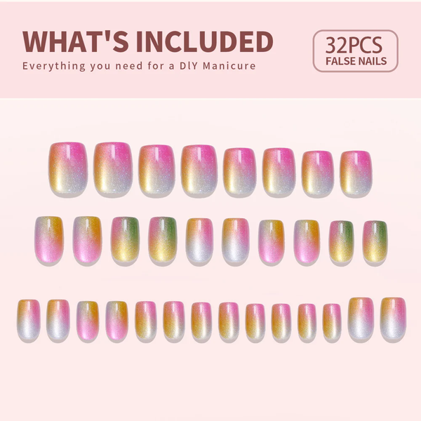 Gel Press On Nails 16 Sizes-32 Pcs Kit X004SHFGEH