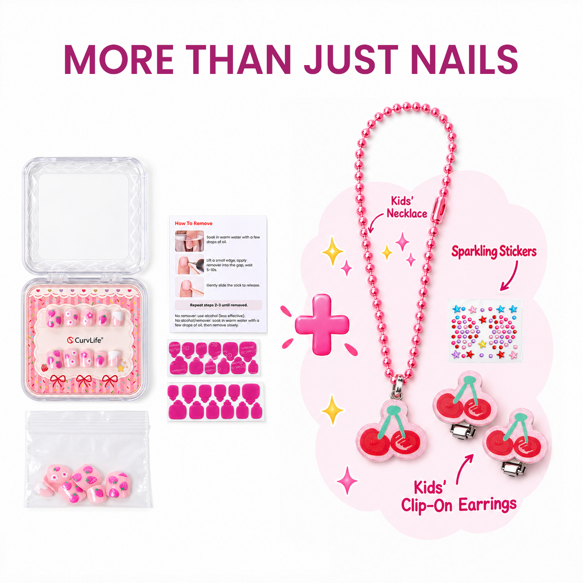 Kids Strawberry Fairy - Squoval