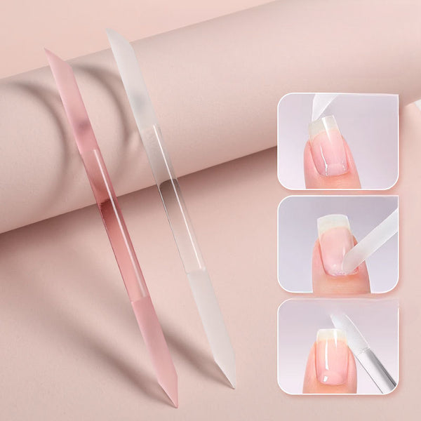 Glass Cuticle Pusher - Dual Ended Manicure Stick