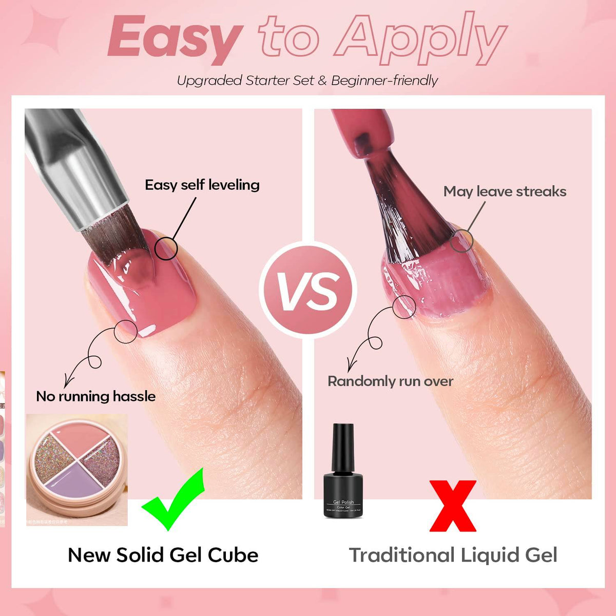 3 Colors Solid Nail Gel M-08