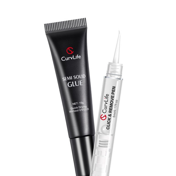 Semi-solid glue New Upgrade Super Strong Quick drying with remover kit for nails