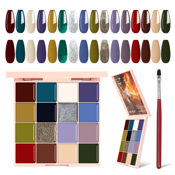 16 Farben Solides Nagelgel-Set7
