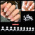 100pcs Short Stiletto Nail Tips Half Cover French Fake Nails Sharp