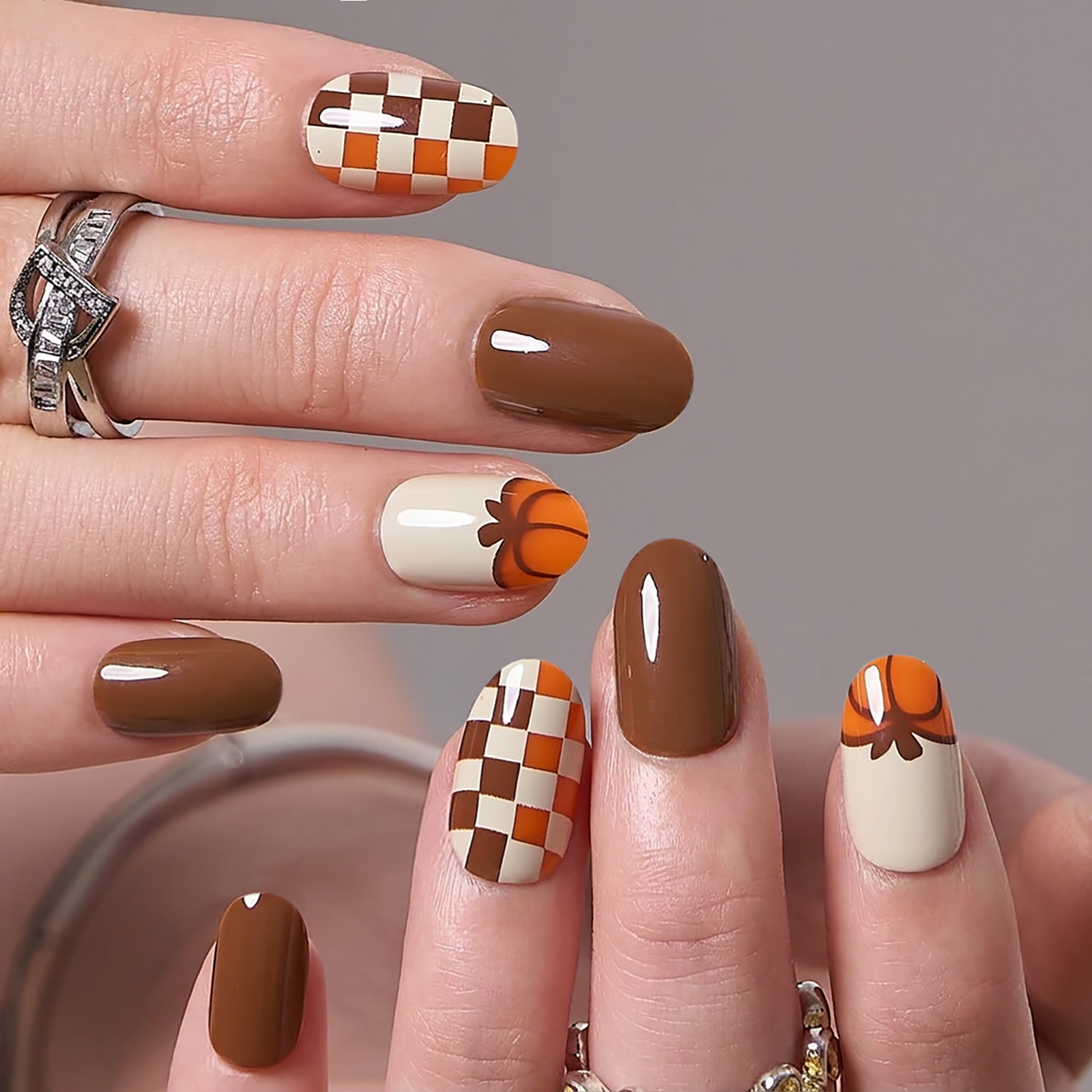 Harvest Plaid - S Oval