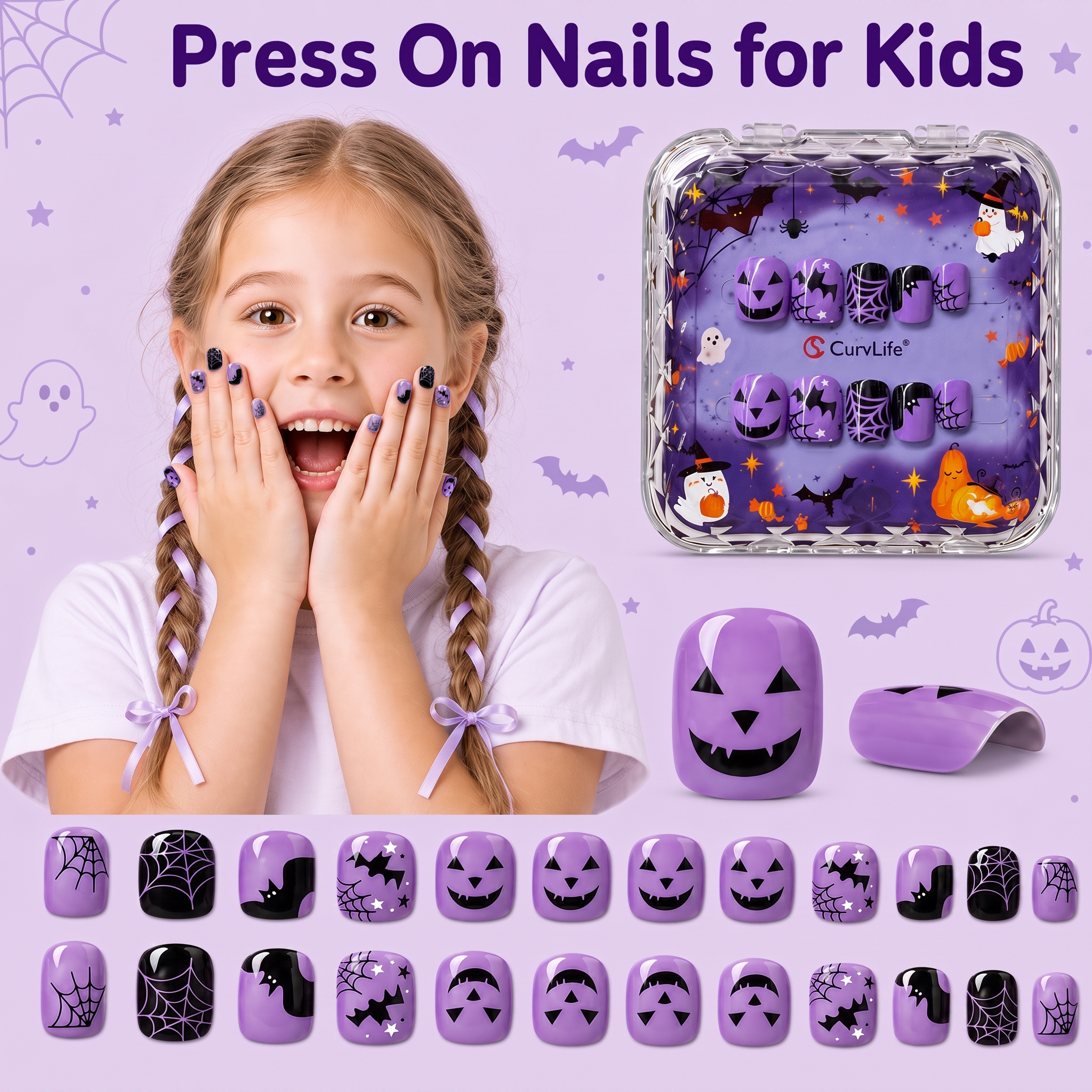 Kids Violet Trick- Squoval