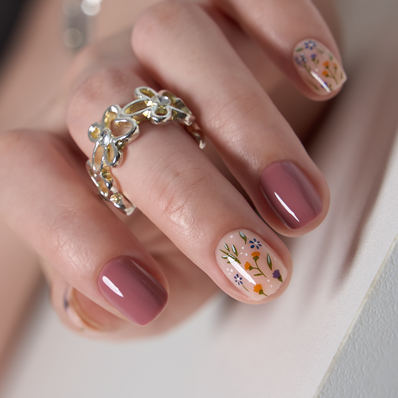 Mauve Bouquet - RS Squoval