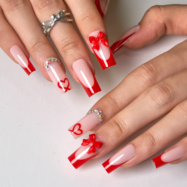 24 Stück/Set Press-On-Nägel CZ462-B7