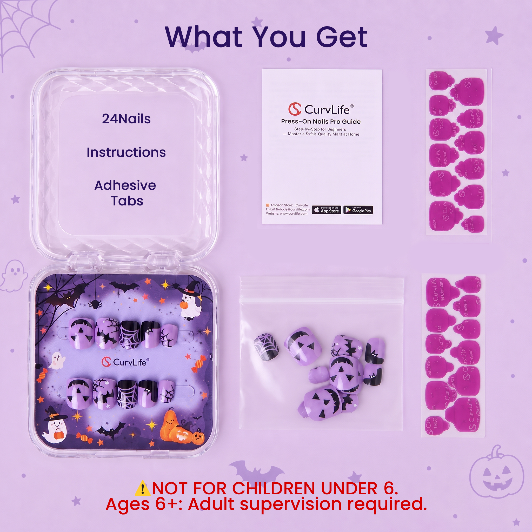 Kids Berry Hex- Squoval