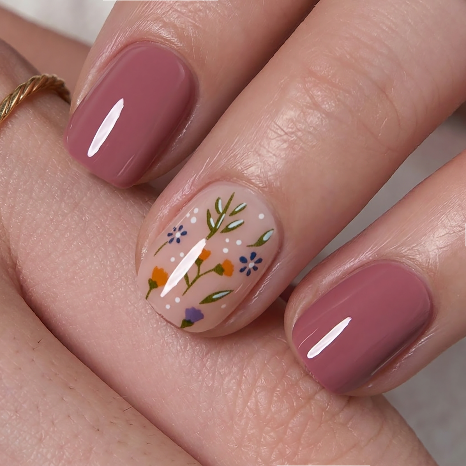 Mauve Bouquet - RS Squoval