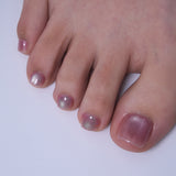 Blush Frost - Squoval Toenails