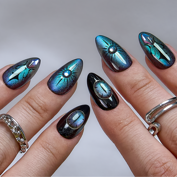 15 Größen - 30 Stück Acryl-Press-On-Nägel A449-1