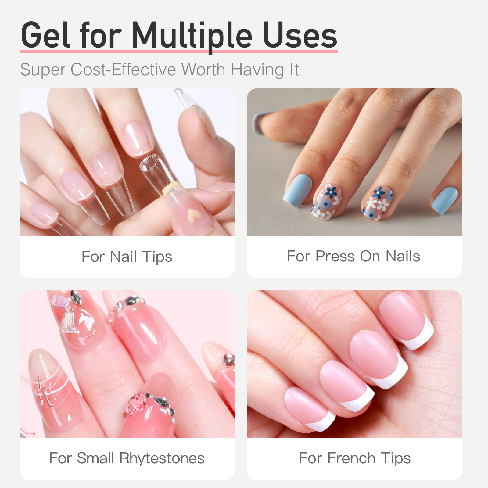 15g Semi solid glue New Upgrade Super Strong Quick drying without cure nail glue