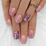 Blush Glitter – S Squoval