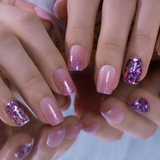 Blush Glitter – S Squoval