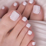 Coastal Pearl - Squoval Toenails