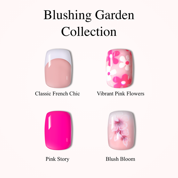 Blushing Garden Collection-Short Squoval