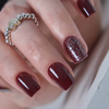 Burgundy Bling – S Squoval