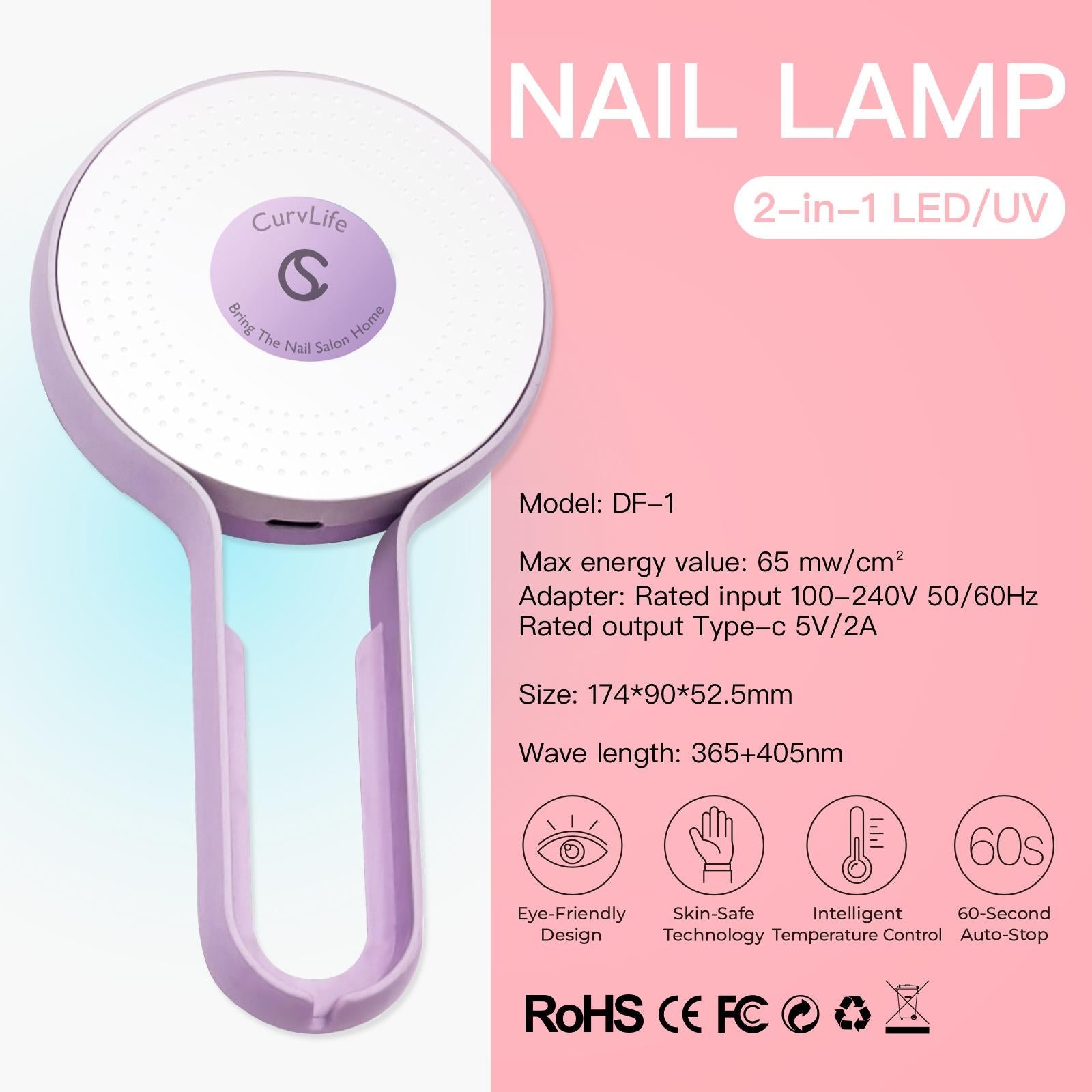 French Tips Kit–150pcs CurvLife X-Pro Soft Gel Tips with Pre-Applied Primer, Matte & Glossy Top Coat, Solid Nail Glue Gel, UV LED Lamp, Nail File, Brush & Tools X004ERO8ZJ-Kit