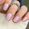 Nude Pink with Silver Trim
