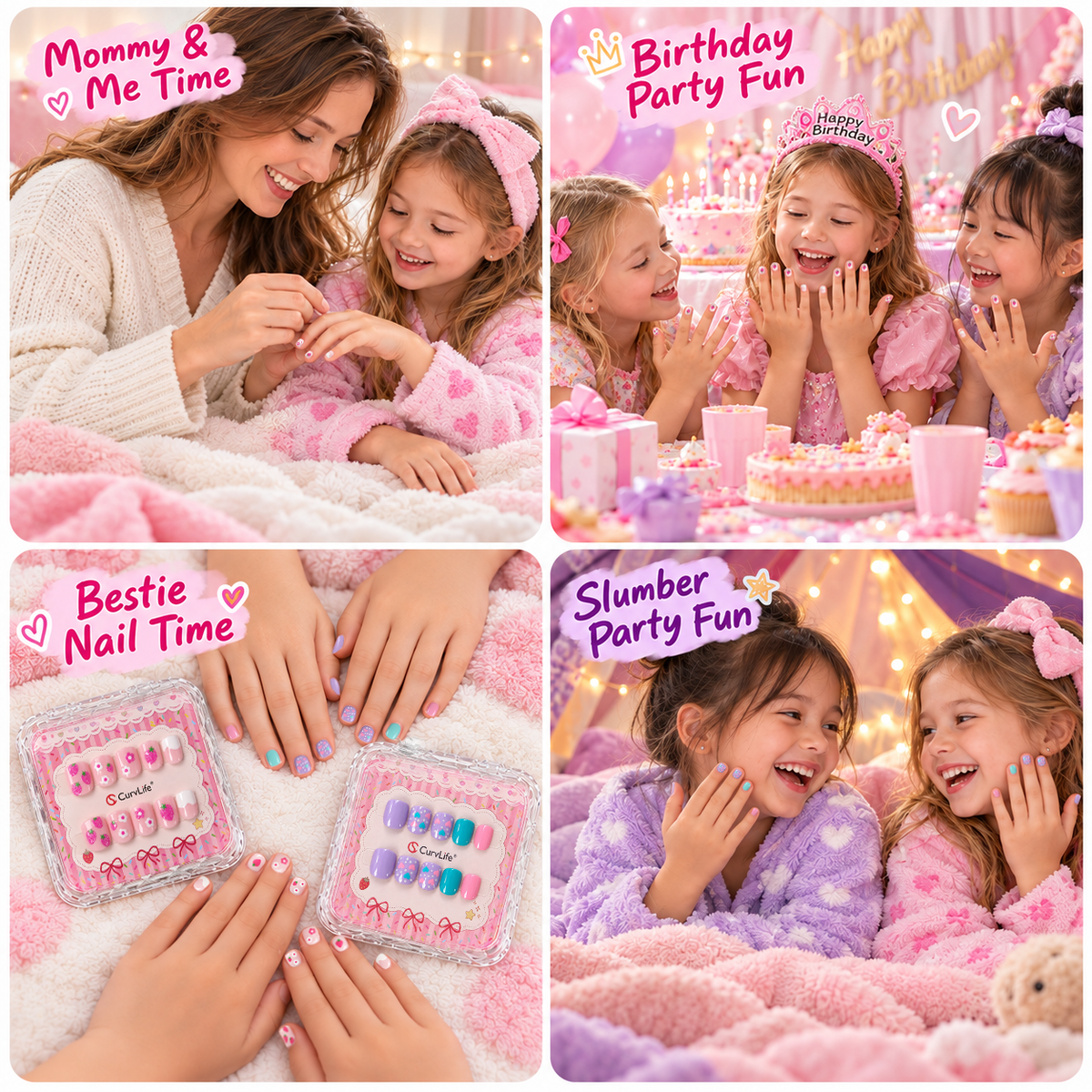 Kids Rainbow Jelly -Squoval