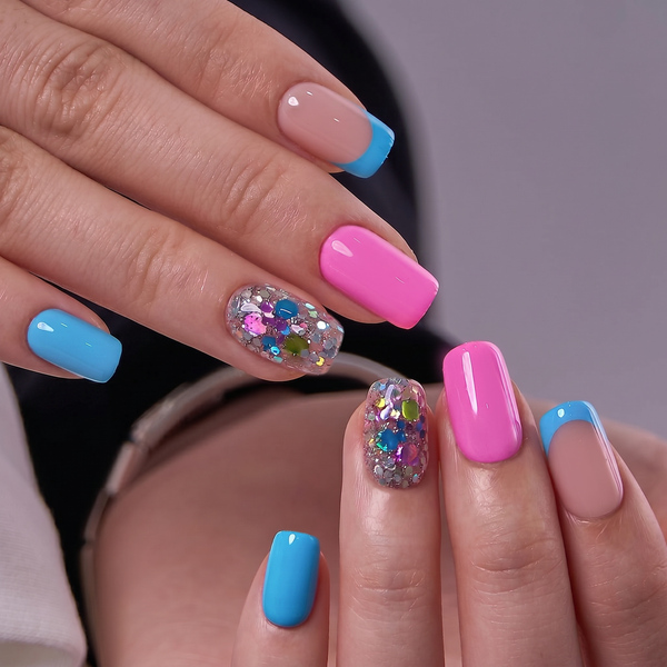 24 Stück/Set Press-On-Nägel CZ462-B7