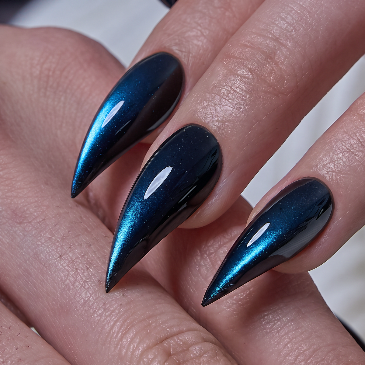 Sapphire Shift - L Cat Claw nail