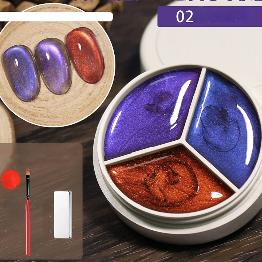3 Farben Solides Nagelgel M-02 
