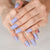 Short Almond Press On Nail Tips Soild Color Purple Bule Fake Nails Set Salons At Home Glossy Nails Uv Gel Fingernails With Tabs