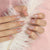 Short Almond Press On Nail Tips Soild Color Purple Bule Fake Nails Set Salons At Home Glossy Nails Uv Gel Fingernails With Tabs