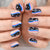 Short Shape Round Uv Gel Nails Glossy Fingernails Press On Nail Tips With Rainbow Pattern Daily Manicure Stars Pattern Fake Nail